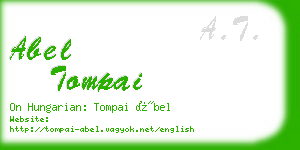 abel tompai business card